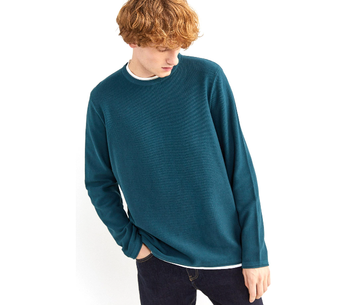 Springfield 141759224 Medium Cotton Knitwear for Men - Green - Zoom Image 1