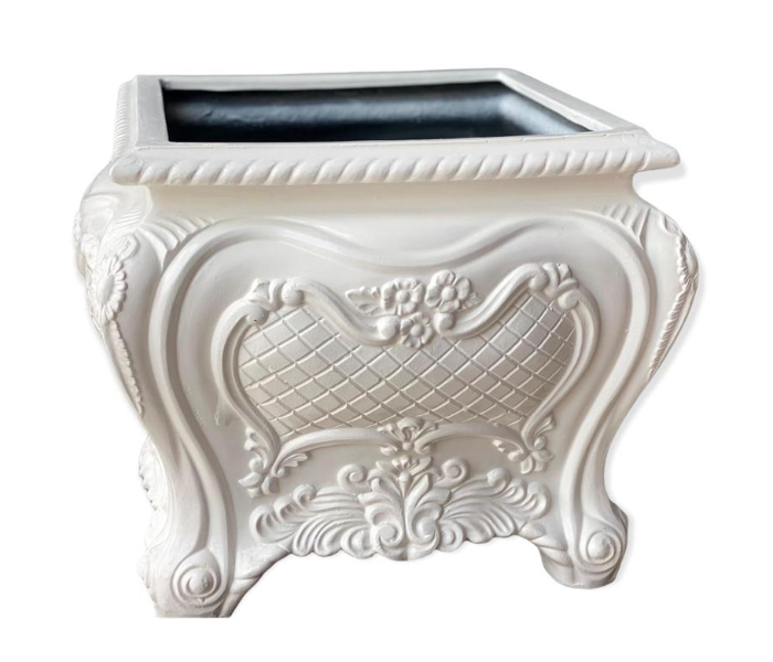 Grace GQ-102/A 520x480mm Interior Exterior Exotic Royal Design Garden GRP Planter 7 - White - Zoom Image 4