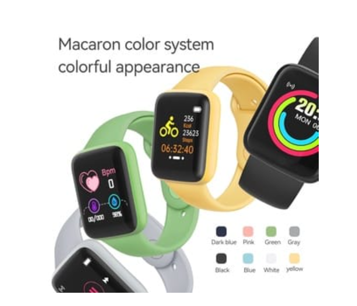 Y68 Heart Rate Monitoring Sports Smart Watch -Green - Zoom Image 4