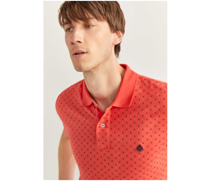 Springfield 143772065 Medium Basic Slim Fit Polo Shirt for Men - Orange - Zoom Image 2