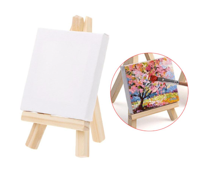 Mini Adjustable Easel and Canvas with Stand - White - Zoom Image 2