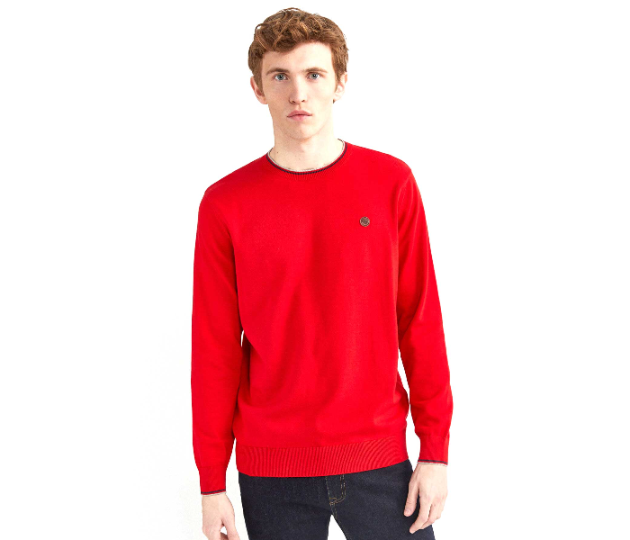 Springfield 141765761 Medium Cotton Knitwear for Men - Red - Zoom Image 2