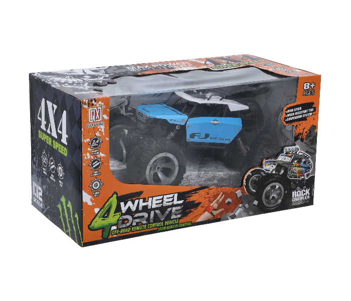 Merriboy MBRC1672 FJ 4 Wheel Multi-Terran Remote Control Off Road Racing Vehicle with Shock Absorbers and Rubber Tires for Kids - Blue and Black - Zoom Image 9