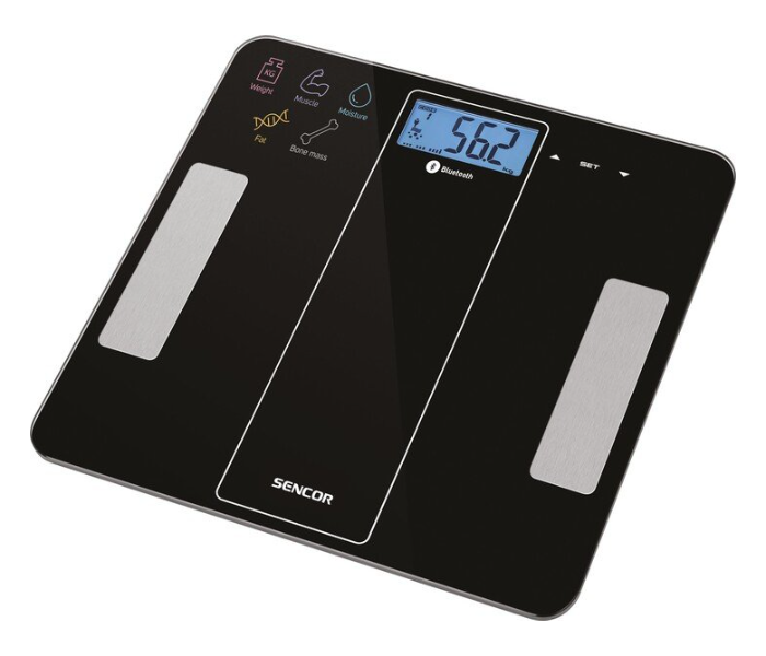 Sencor 41006026 SBS 8000Bk Personal Fitness Bluetooth Weight Scale -Black - Zoom Image 1