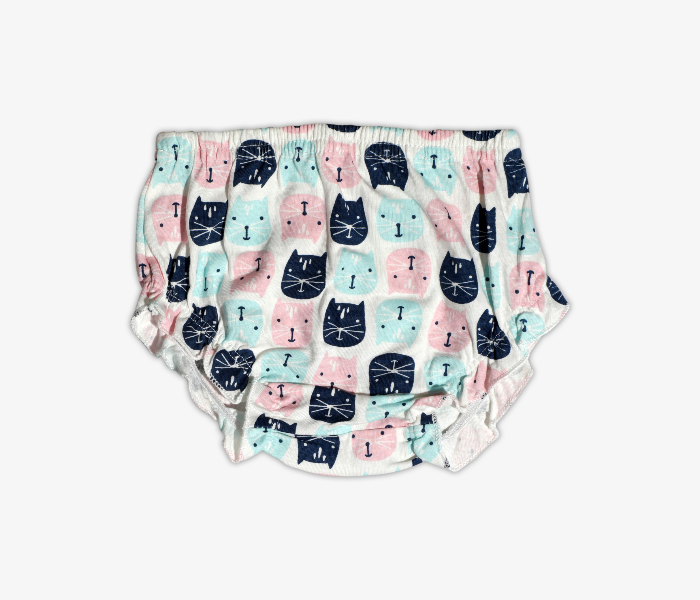 Hugs and Kisses SU19MGL18 Cute Kitty Baby Girl Frocks and Shots -Blue and Pink - Zoom Image 3