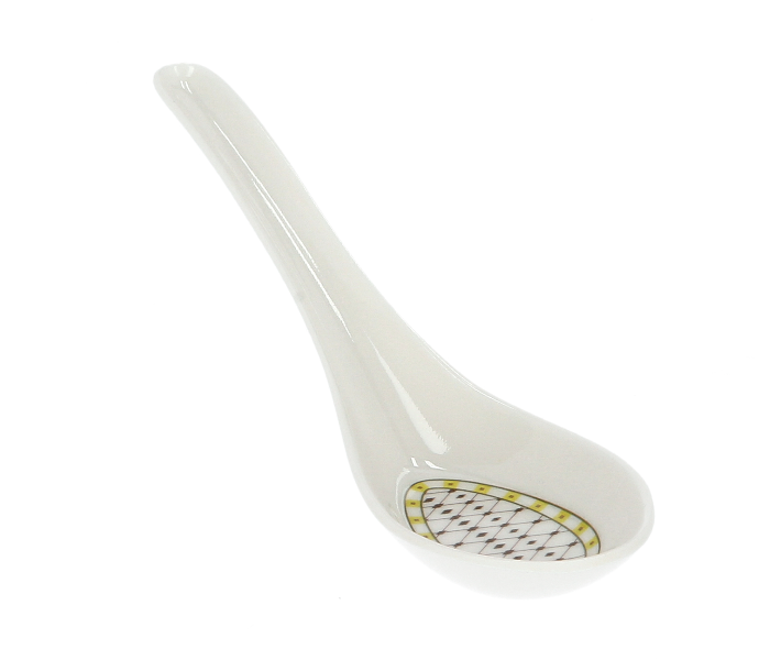 Delcasa DC1793 Melamine Durable and Lightweight Soup Spoon - White - Zoom Image 3