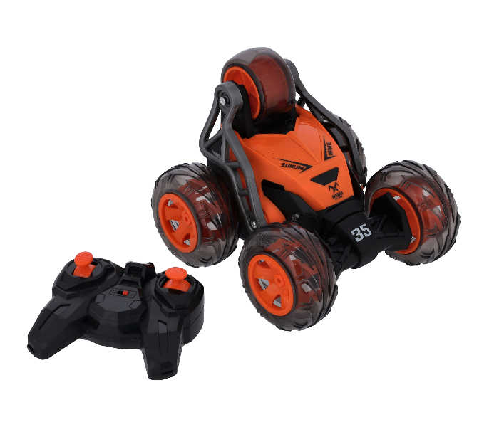 Merriboy MBRC1993 MKB 5 Wheel Stunt Toy Car with Remote Control - Orange and Black - Zoom Image 1