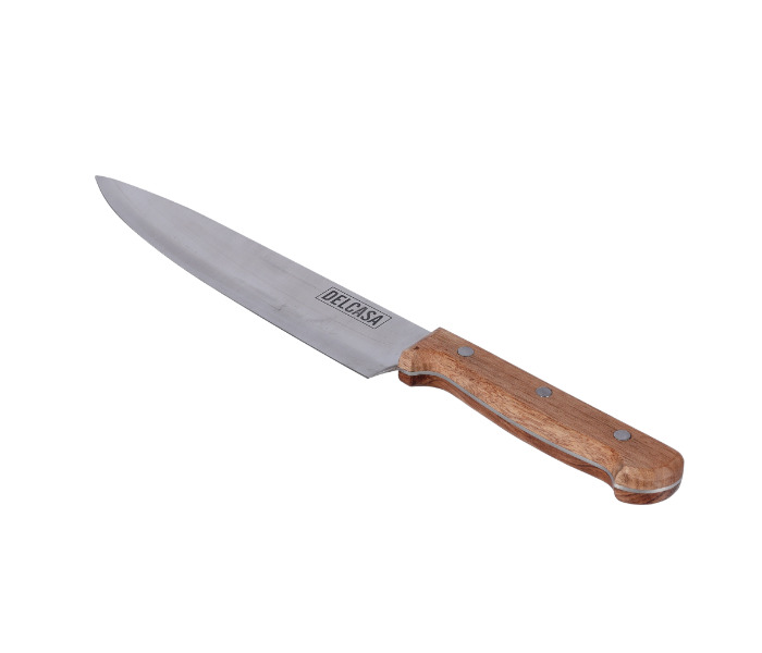 Delcasa DC1834 8 Inch Durable Kitchen Chef Knife with Comfortable Handle - Wood - Zoom Image 1