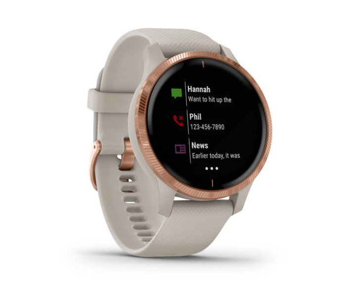 Garmin 010-02173-22 Venu GPS Smartwatch with Rose Gold Hardware and Band - Light Sand - Zoom Image 3