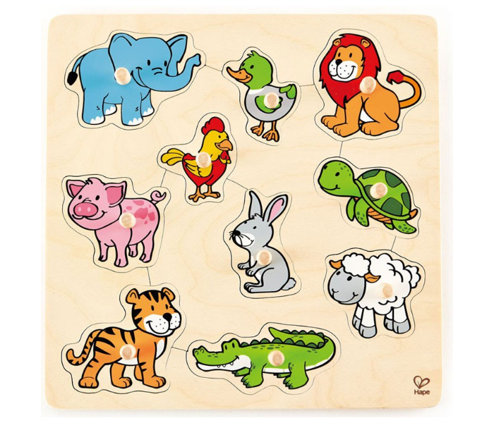 Kids Educational Wooden Animals Puzzle - Zoom Image