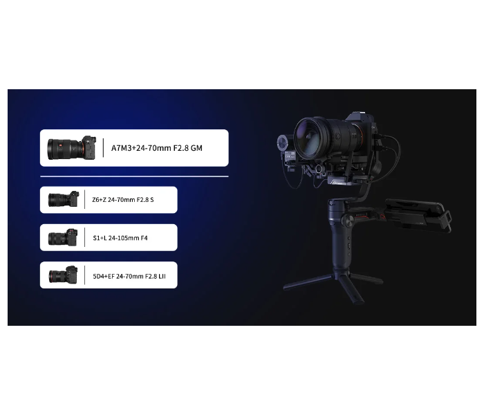 Zhiyun Weebill S Compact Gimbal Stabilizer for DSLR and Mirrorless Camera - Black - Zoom Image 1