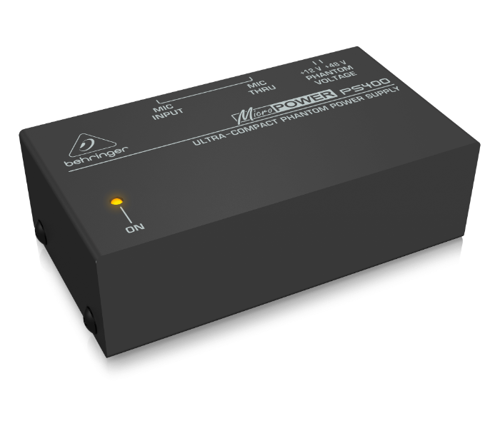 Behringer MICROPOWER PS400 Ultra-Compact Phantom Power Supply - Black - Zoom Image 3