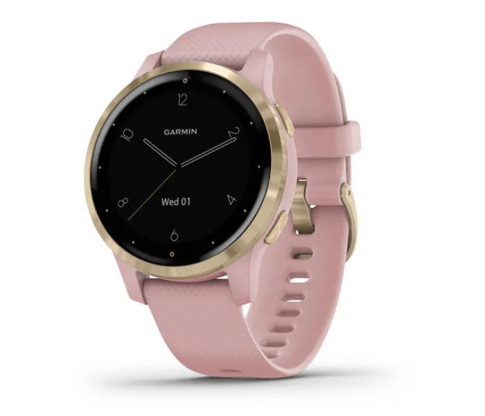 Garmin 010-02172-24 Vívoactive 4S GPS Smartwatch with Light Gold Harware - Dusty Rose - Zoom Image 1