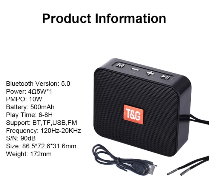 Portable 1778 Bluetooth Wireless Square Speaker - Black - Zoom Image 3