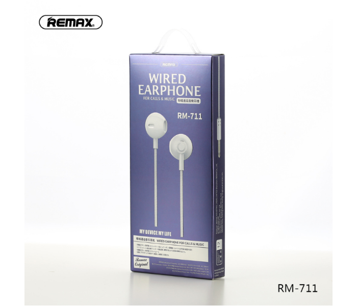 Remax RM-711 HD Microphone Wired Earphone -Black - Zoom Image 3