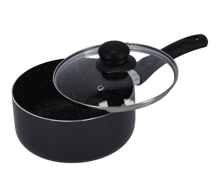 Delcasa DC1583 16cm Non Stick Aluminium Saucepan with Lid - Black - Zoom Image 4