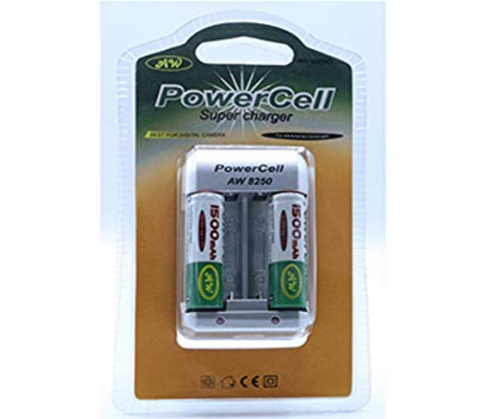 Powercell AW-8250 Battery Charger with 2 Battery - Silver - Zoom Image