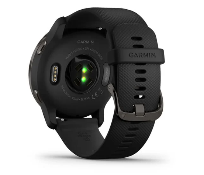 Garmin 010-02430-11 Venu 2 GPS Smartwatch with Slate Stainless Steel Bezel Case and Silicone Band - Black - Zoom Image 7