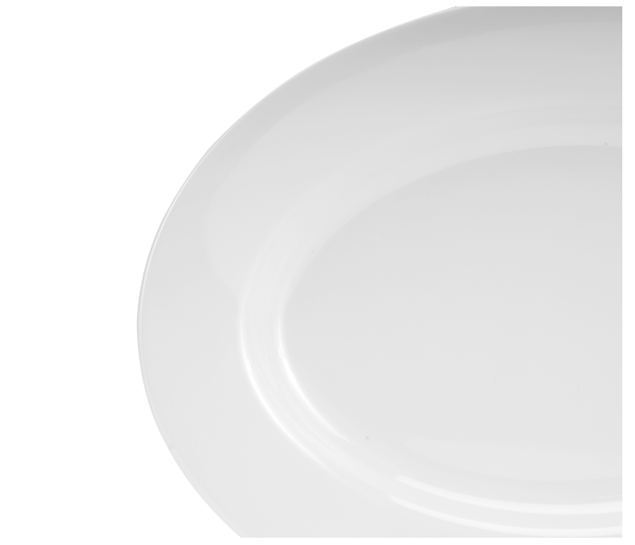 Delcasa DC2327 7 Inch Melamine Deep Oval Tray - White - Zoom Image 3