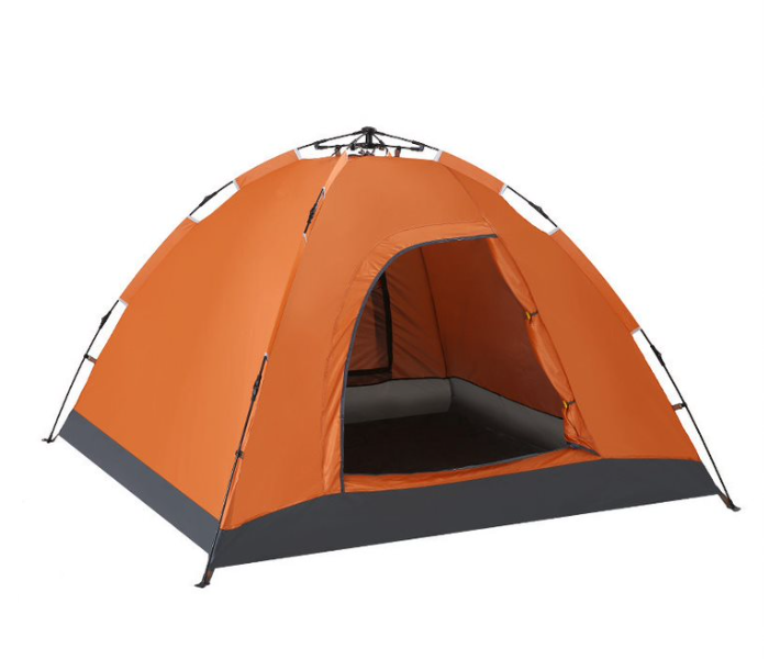 Portable SY-A09 Single Layer 2 Door Automatic Foldable Camping 4 Person Tent -Orange - Zoom Image