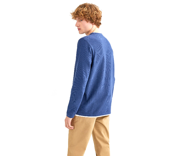 Springfield 141759213 XXL Cotton Knitwear for Men - Medium Blue - Zoom Image 3