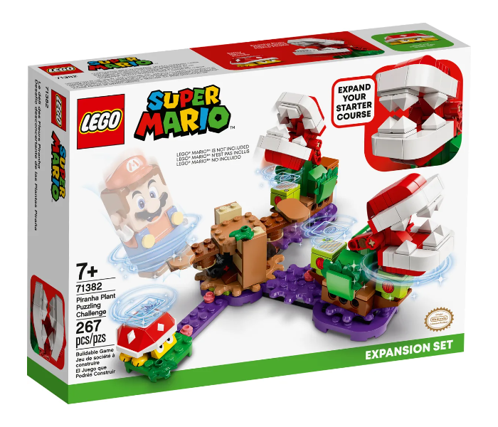 Lego 267 Pieces Super Mario Piranha Plant Puzzling Challenge Expansion Set for Kids - Zoom Image 1