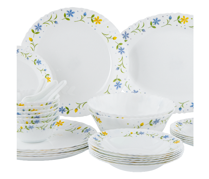 Delcasa DC2213 33 Pieces Opalware Dinner Set - White - Zoom Image 3