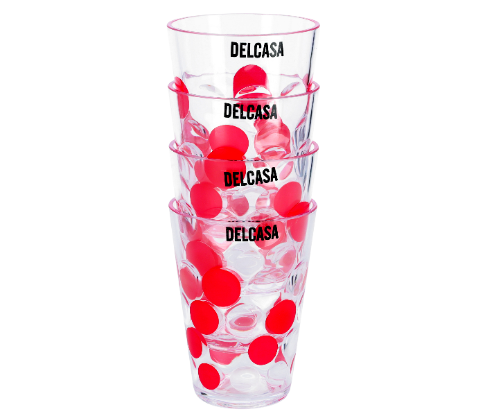 Delcasa DC1756 4 Pieces 270 ml Durable Polystyrene Stable Cup Set - Clear - Zoom Image 2