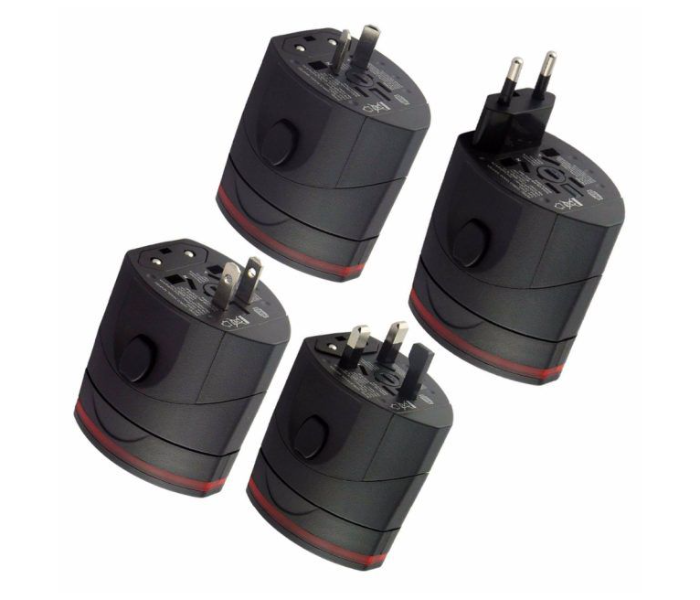 All in One Dual USB Surge Protection and Worldwide Compatible Universal International Travel Adapter - Black - Zoom Image 2