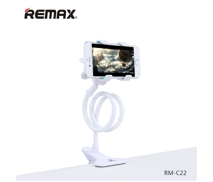 Remax RM-C22 360 Degree Rotating Lazy Undetachable Stand -White - Zoom Image 2