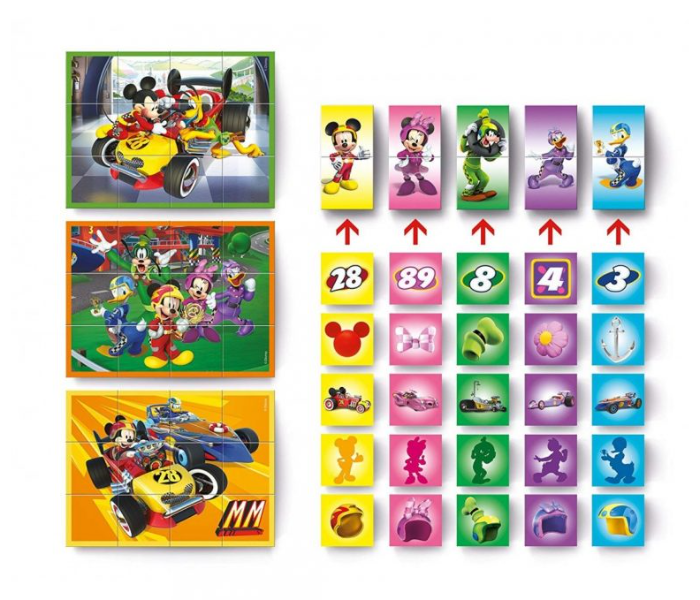 Multi 12Pieces Play Cubes Disney Mickey Activity Puzzle For Kids - Zoom Image 3