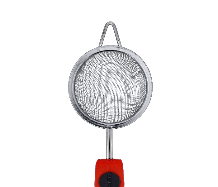 Delcasa DC1939 23.5X7 cm Stainless Steel Tea Strainer -Silver and Red - Zoom Image 4