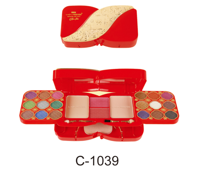 KMES C-1039 Fashionable Cosmetic Makeup Kit for Women - Red - Zoom Image