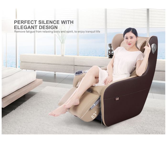 iRest A156-2 Mechanical Massage Intelligent SL Shape Sharp Curved Rail Full Body Massagist Sofa with Hidden Foot Rest Massage -Beige - Zoom Image 6