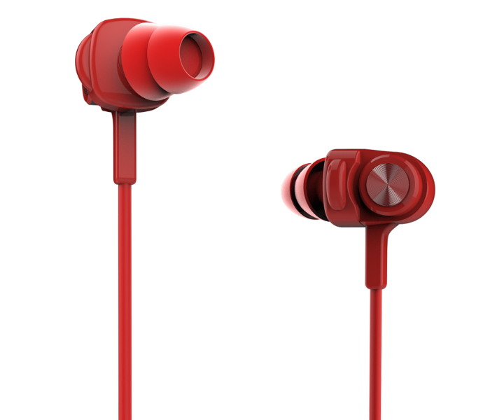 Remax RM-900F Noise Isolation Stereo Earphone -Red - Zoom Image 1