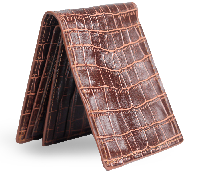 2 pcs New Crocodile Pattern Mens Wallet - Black and Brown   - Zoom Image 3