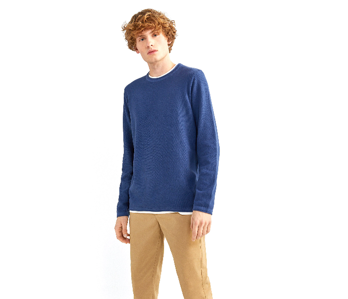 Springfield 141759213 XXL Cotton Knitwear for Men - Medium Blue - Zoom Image 1