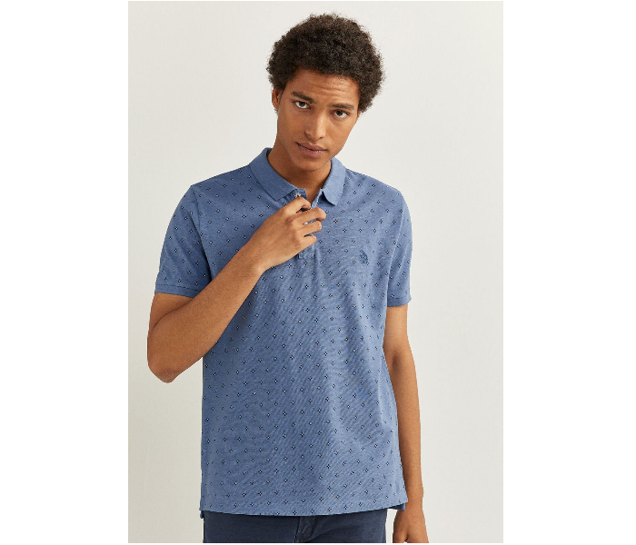 Springfield 143803413 Small Polo Shirt for Men - Medium Blue - Zoom Image 1