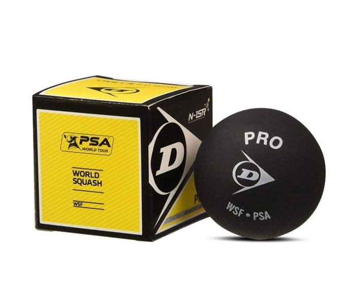 Dunlop PSA World Tour WSF Squash Ball - Black - Zoom Image 1