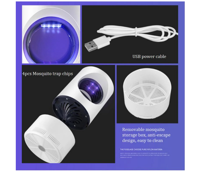 Ultraviolet Mosquito Killer Lamp with USB Night Light and LED Insect Trap - White - Zoom Image 10