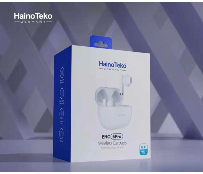 Haino Teko ENC 5Pro wireless earbuds - White - Zoom Image 3