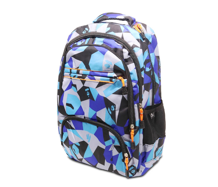 Traveller TR-2025 18 Inch Supreme Backpack - Black and Blue - Zoom Image