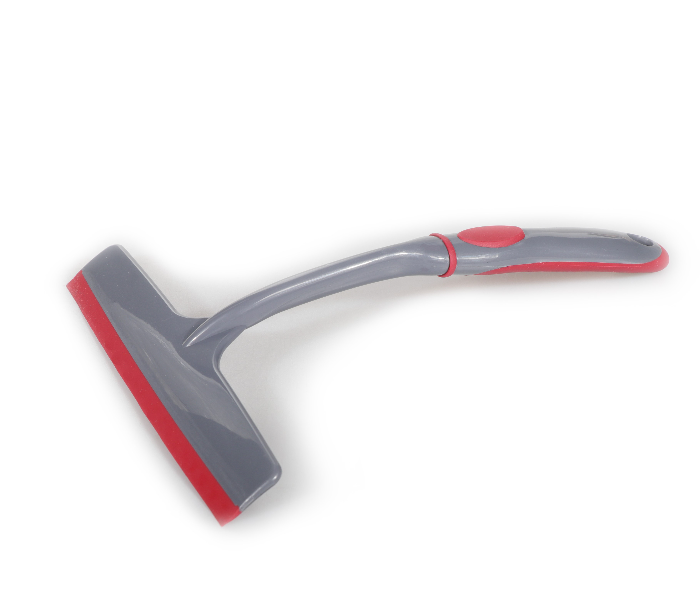 Delcasa DC1603 25cm Durable Glass Wiper with Handle - Red & Grey - Zoom Image