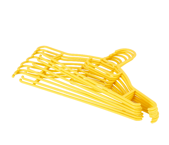 Delcasa DC1992 8Pieces Plastic Non Slip Cloth Hanger Set -Yellow - Zoom Image 1