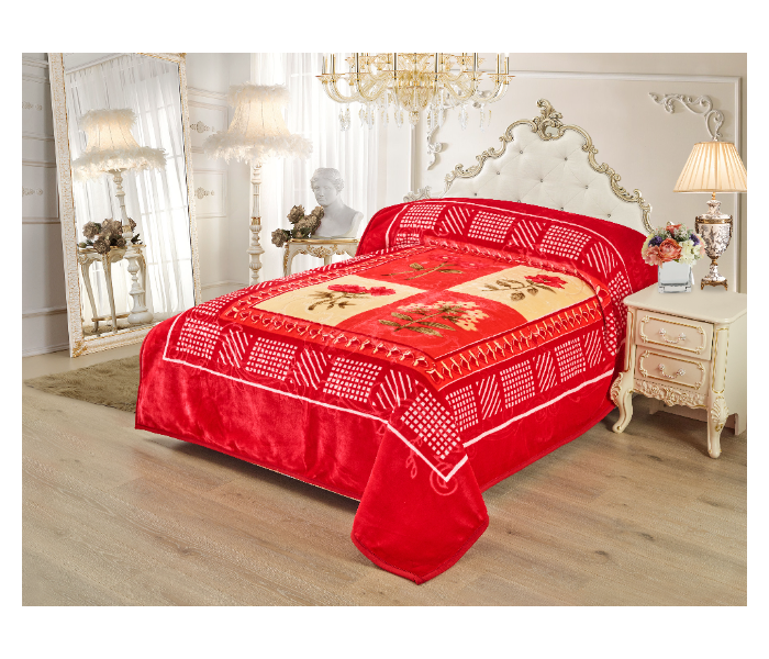 Stargold  SG-BL2034 11Lbs 2Ply Double Bed Embossed Super Soft Blanket - Red - Zoom Image