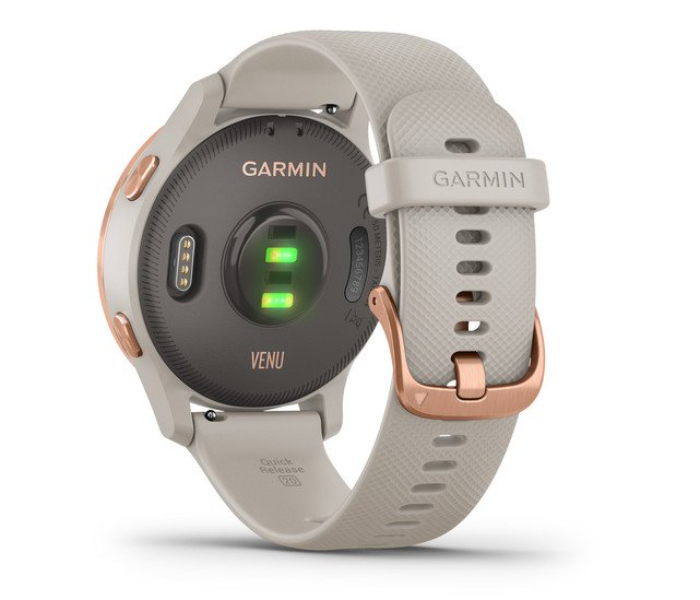 Garmin 010-02173-22 Venu GPS Smartwatch with Rose Gold Hardware and Band - Light Sand - Zoom Image 7