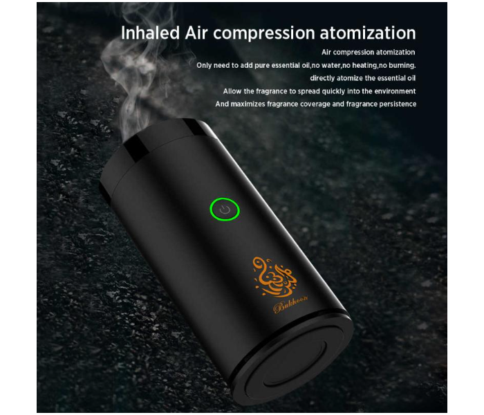 Rechargeable USB Mini Car Incense Bakhoor Small And Exquisite Smell Removing Dehumidification Burner - Black - Zoom Image 3