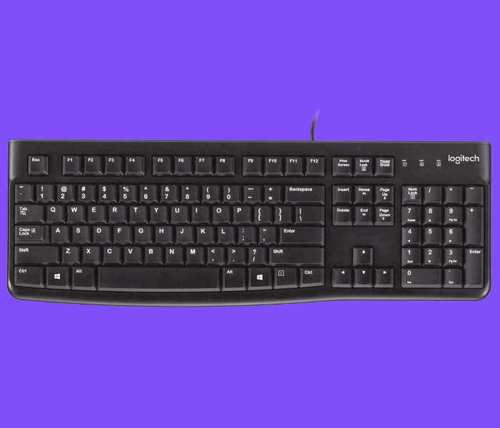 Logitech MK 120 Corded Desktop Keyboard - Black - Zoom Image 3