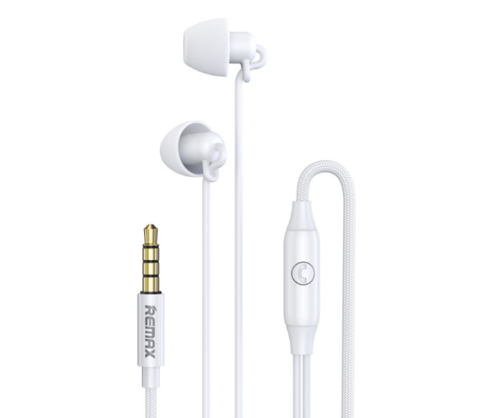 Remax RM-208 Clear Sound Quality Wired Sleep Earphone -White - Zoom Image 1