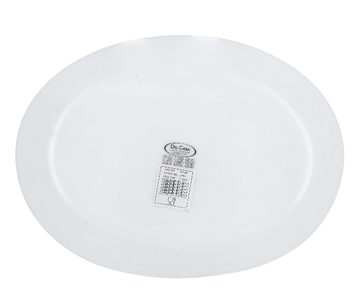 Delcasa DC1859 13 Inch Durable Stain Resistant Ivory Opal Ware Oval Plate - White - Zoom Image 4